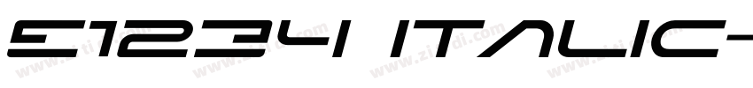 E1234 Italic字体转换